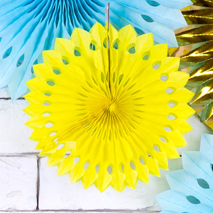 Gelbe Papierfächer 20cm 3Stück
