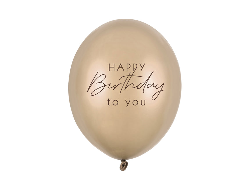 Happy Birthday Luftballons Gold 30cm 50Stk