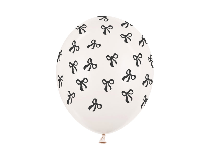 Schwarze und weiße Luftballons 30cm 6 Stk