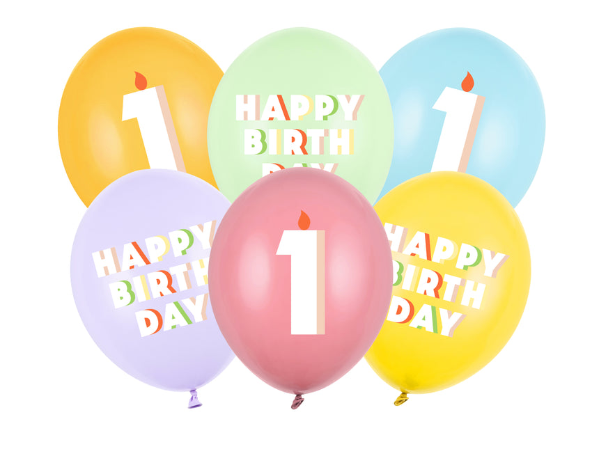 1 Jahr Ballons 30cm 50Stk