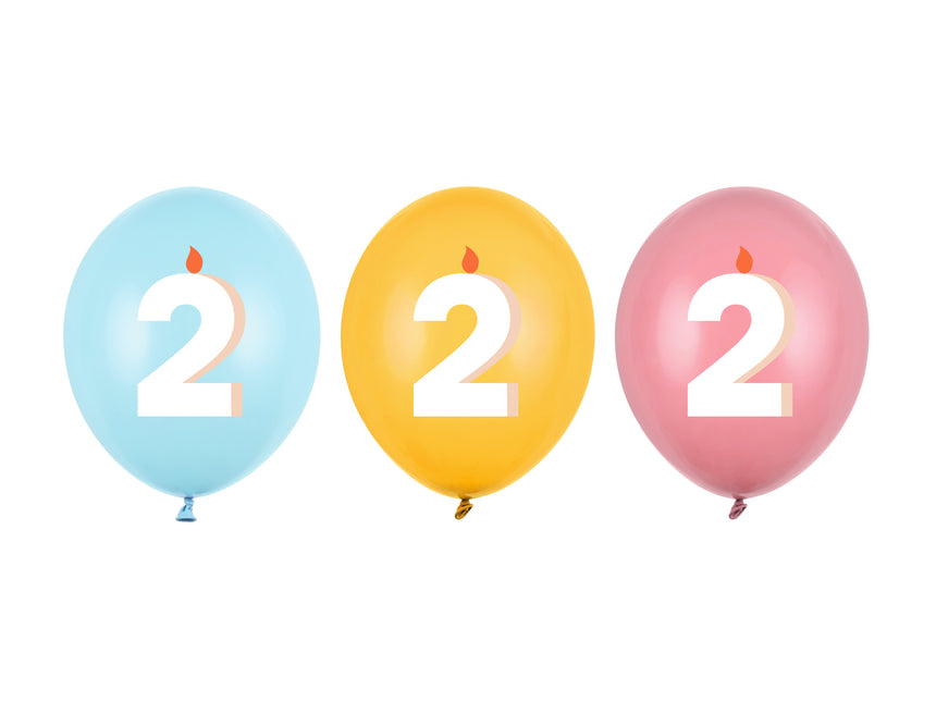 2 Jahr Luftballons 30cm 50Stk