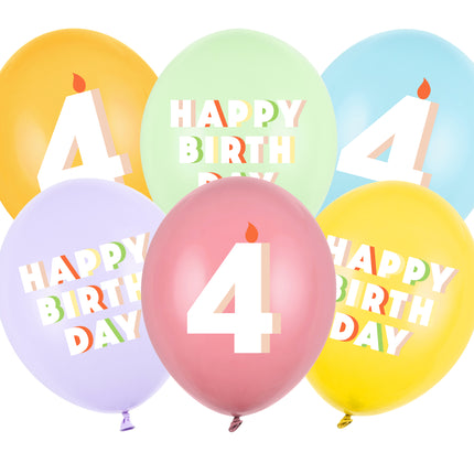 4 Jahr Luftballons 30cm 50Stk