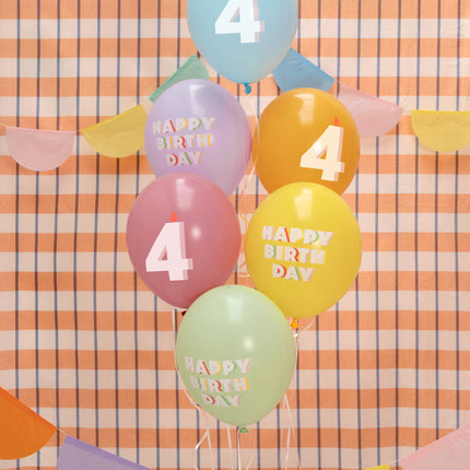 4 Jahr Luftballons 30cm 6Stück