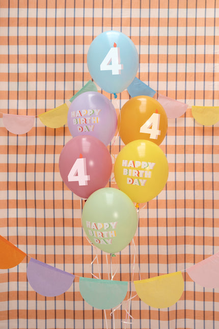 4 Jahr Luftballons 30cm 50Stk