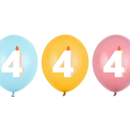 4 Jahr Luftballons 30cm 50Stk