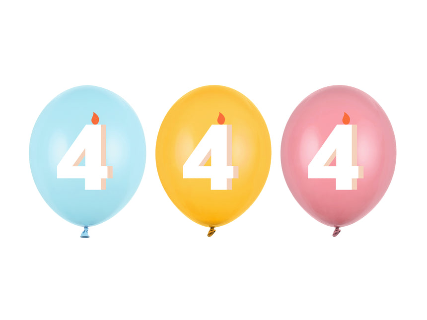 4 Jahr Luftballons 30cm 50Stk