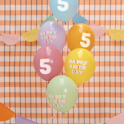 5 Jahre Luftballons 30cm 6Stück