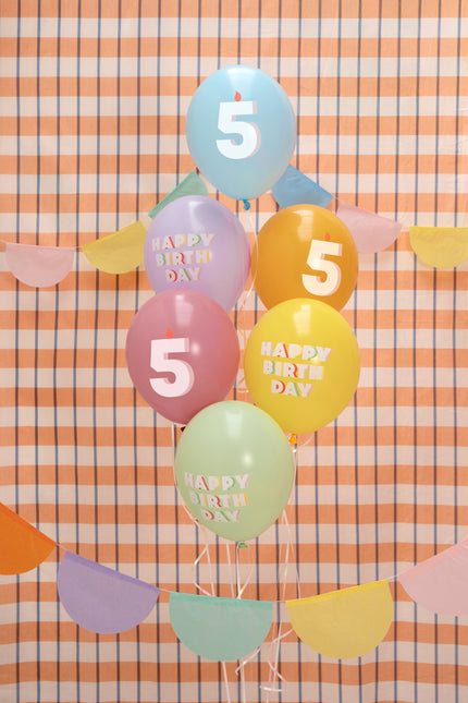 5 Jahre Luftballons 30cm 6Stück