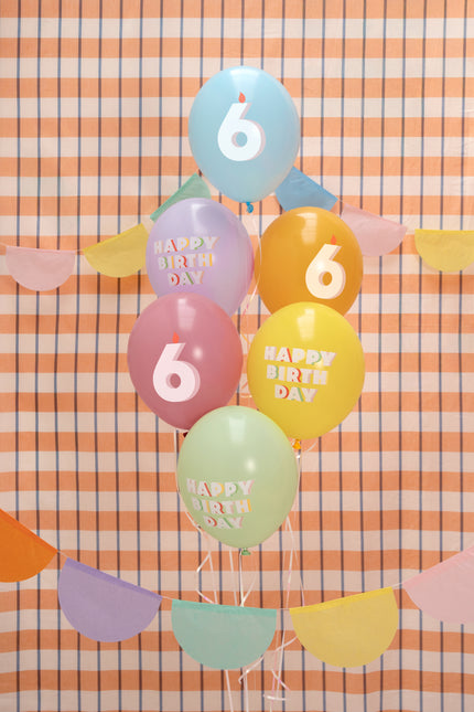 6 Jahre Luftballons 30cm 50Stück