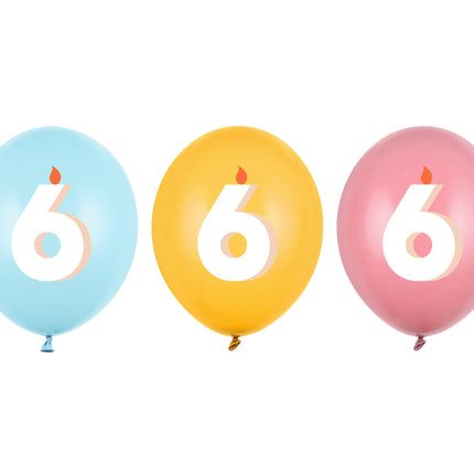 6 Jahre Luftballons 30cm 50Stück