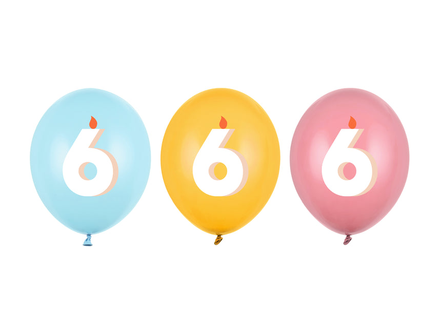 6 Jahre Luftballons 30cm 50Stück