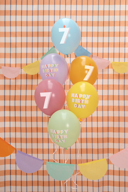 7 Jahre Luftballons 30cm 6Stück