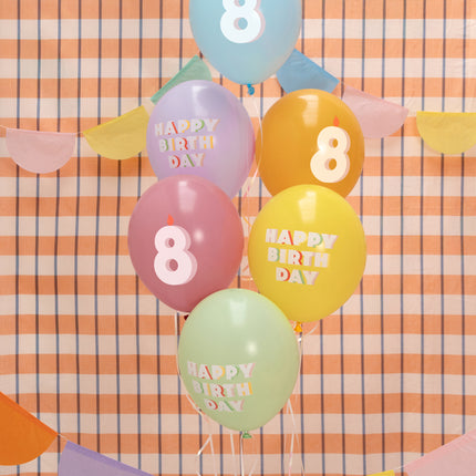 8 Jahre Luftballons 30cm 6Stück