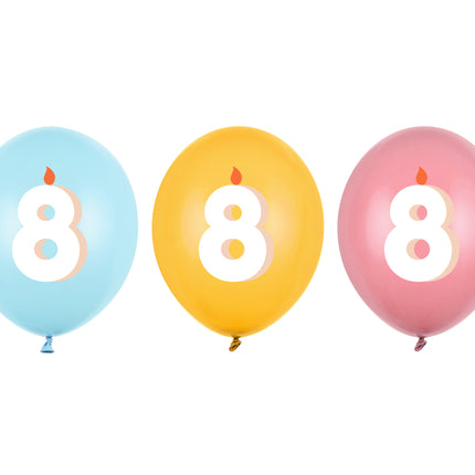 8 Jahre Luftballons 30cm 50Stück