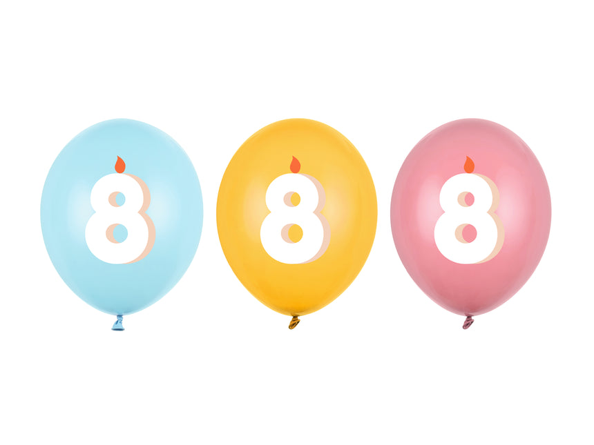 8 Jahre Luftballons 30cm 50Stück