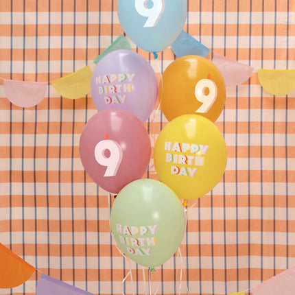 9 Jahre Luftballons 30cm 50Stück