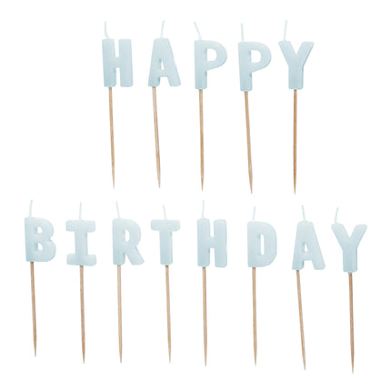 Alles Gute zum Geburtstag Kerze Licht blau 13pcs
