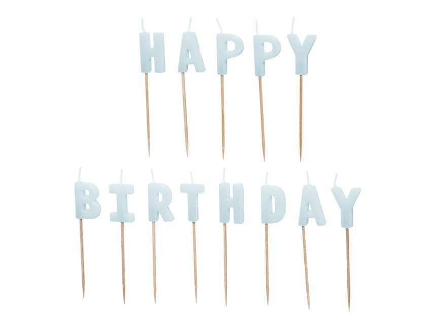 Alles Gute zum Geburtstag Kerze Licht blau 13pcs
