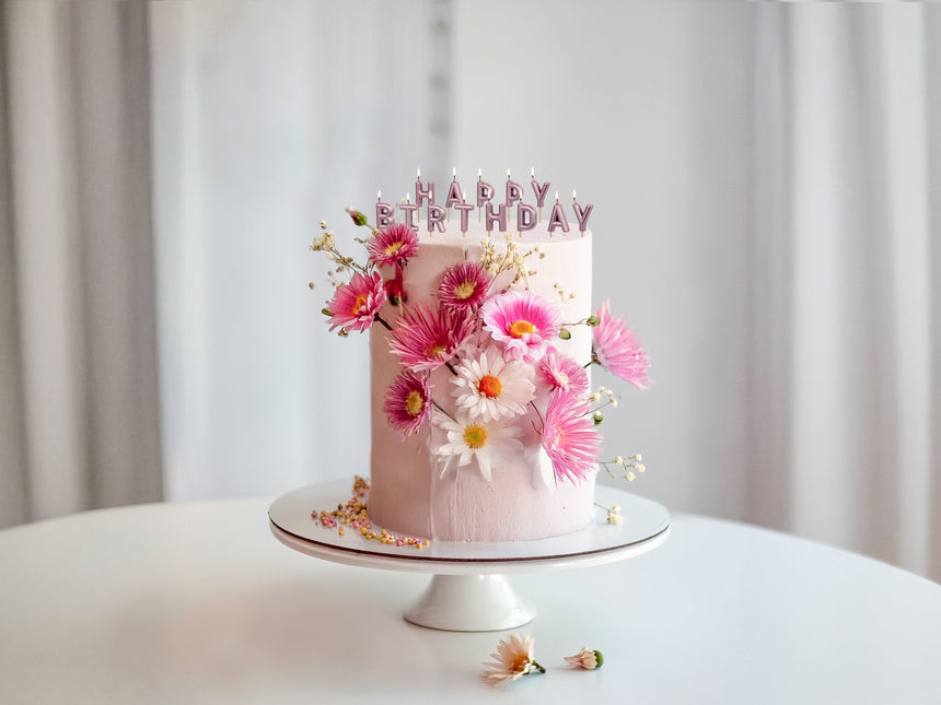 Happy Birthday Kerzen Gold