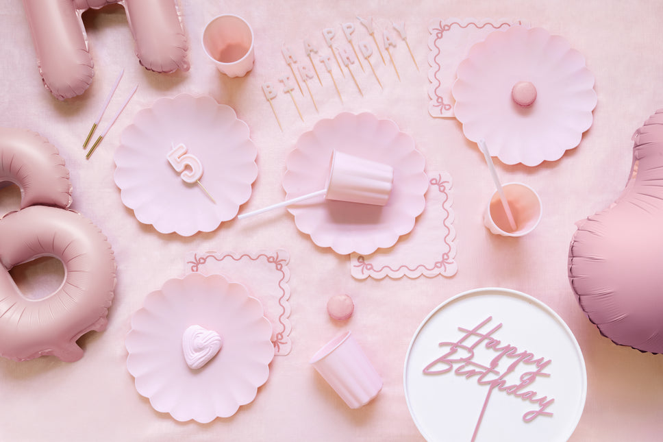 Happy Birthday Kerze Rosa 13 Stück