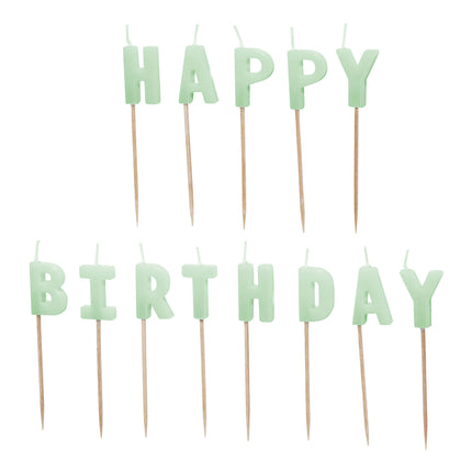 Happy Birthday Kerze Türkis 13 Stk
