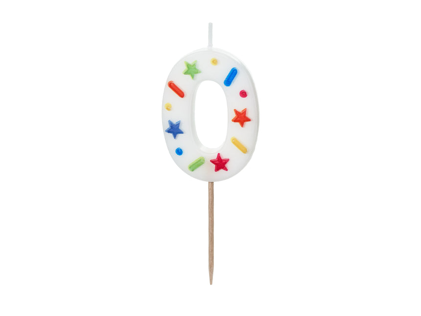 0 Jahr Kerze Farbig 10cm