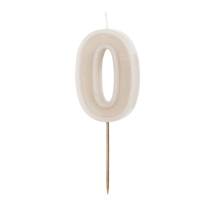 0 Jahr Kerze Beige 10cm