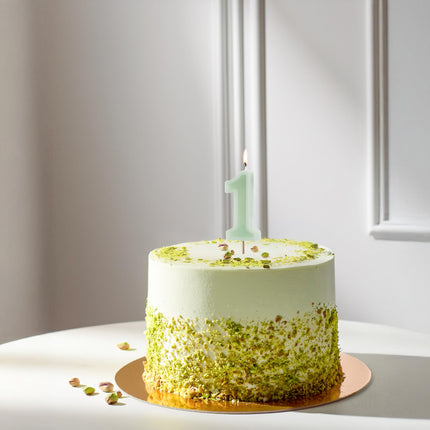 1 Jahr Kerze Mintgrün 10cm