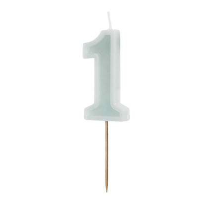 1 Jahr Kerze Licht Grün 10cm