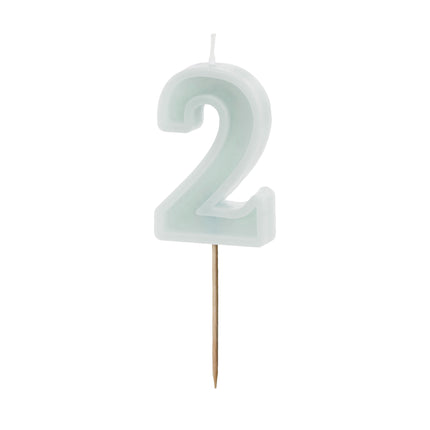 2 Jahre Kerzenlicht Grün 10cm