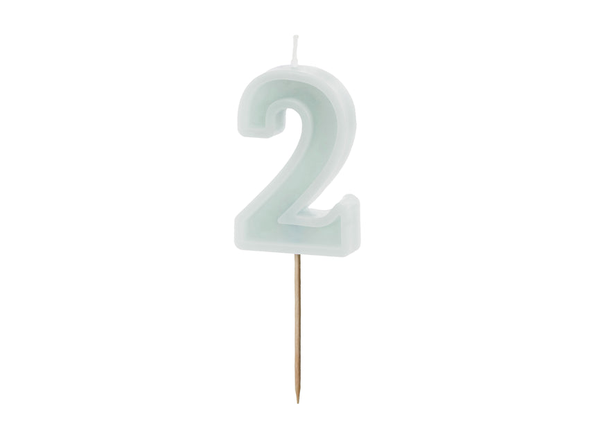 2 Jahre Kerzenlicht Grün 10cm