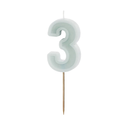 3 Jahre Kerzenlicht Grün 10cm