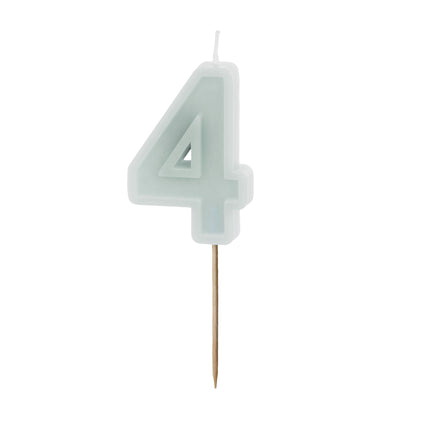 4 Jahre Kerzenlicht Grün 10cm