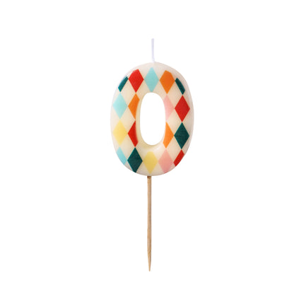 0 Jahr Kerze Farbig 5,5cm