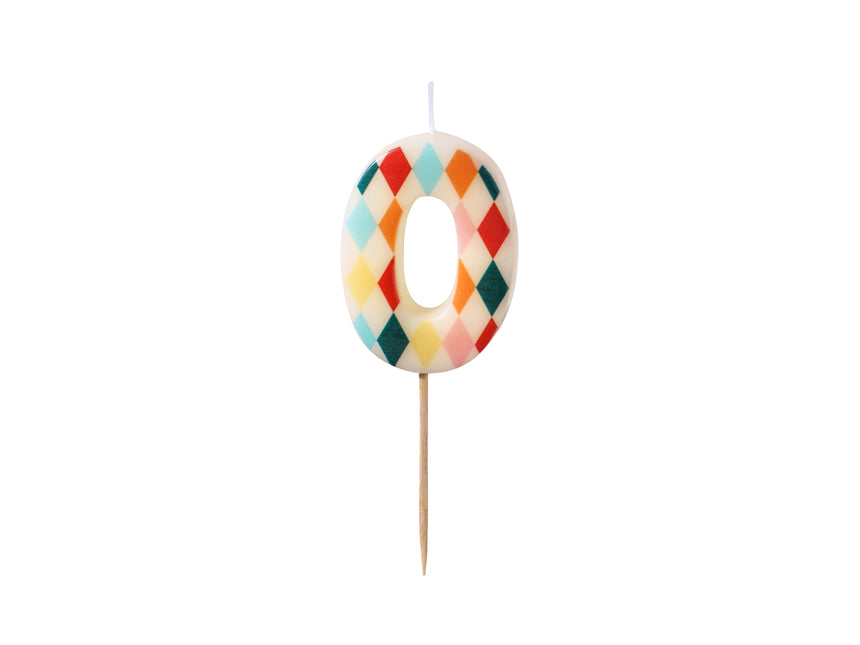 0 Jahr Kerze Farbig 5,5cm