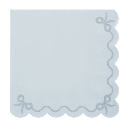 Hellblaue Servietten Schleife 16,5cm