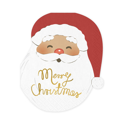 Weihnachtsservietten Santa 16cm 12 Stk