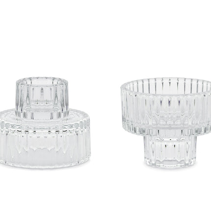 Transparenter Kerzenhalter 6,5cm 2Stk