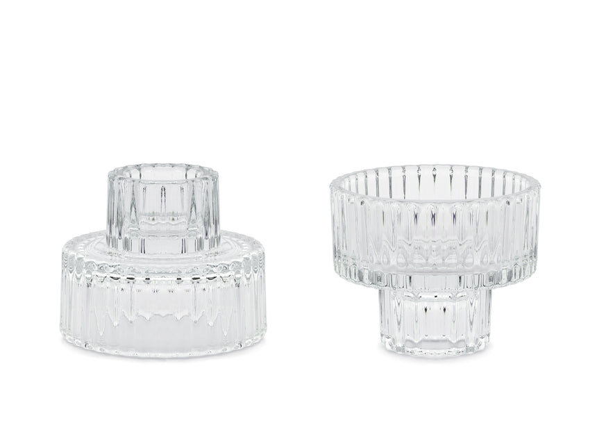 Transparenter Kerzenhalter 6,5cm 2Stk