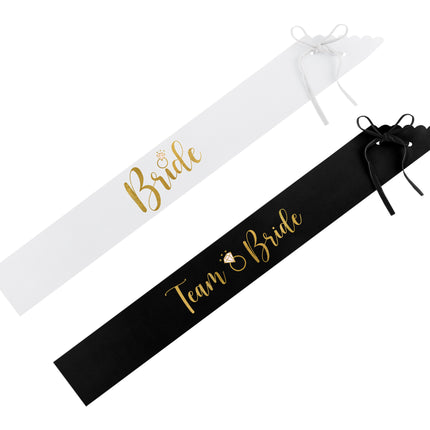 Hochzeits Accessoire Set Schwarz Weiß