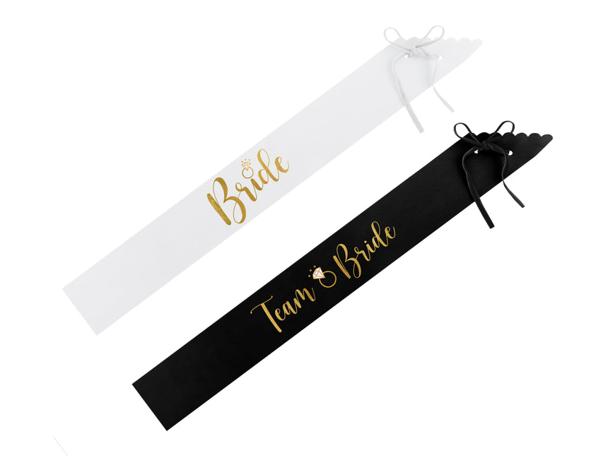 Hochzeits Accessoire Set Schwarz Weiß