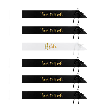 Hochzeits Accessoire Set Schwarz Weiß