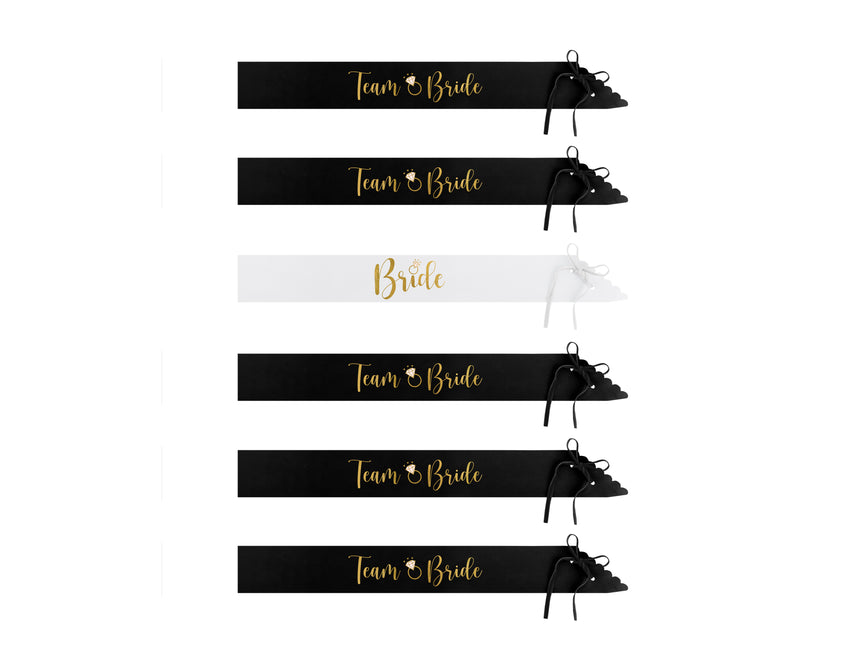Hochzeits Accessoire Set Schwarz Weiß