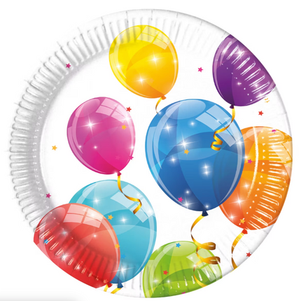Funkelnde Ballons Fsc Pappteller Nächste Generation Groß 23Cm 8St