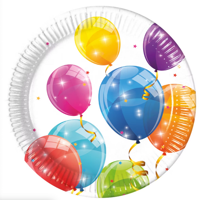 Funkelnde Ballons Fsc Pappteller Nächste Generation Groß 23Cm 8St