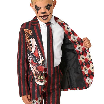 Horrorclown-Kostüm für Jungs, 3-teilig