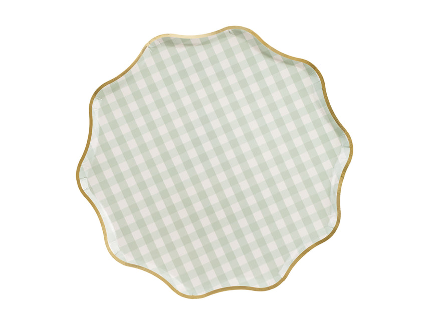 Grüne Goldteller 23cm 6Stk