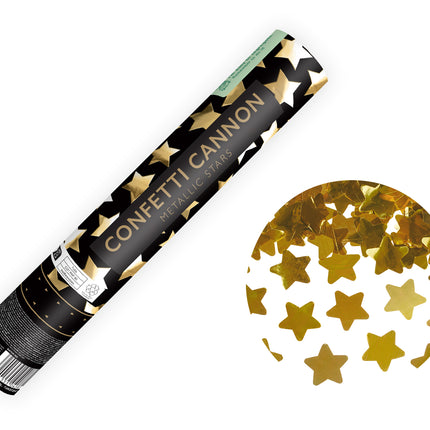 Stern Konfettikanone Gold 28cm