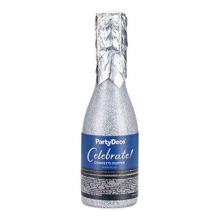 Silberne Konfetti-Kanone Champagner 20,5cm