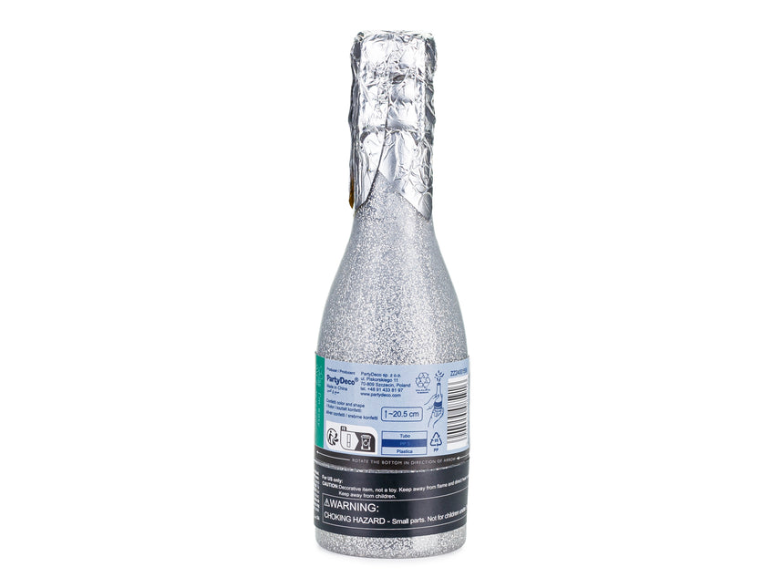 Silberne Konfetti-Kanone Champagner 20,5cm
